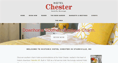 Desktop Screenshot of historichotelchester.com
